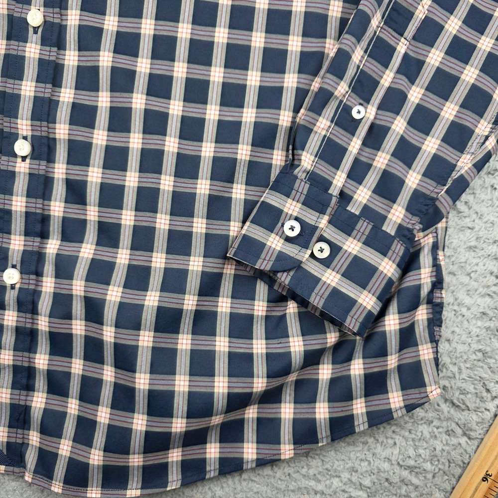 UNTUCKit‎ Dorin Button Up Mens XXL Tall Navy Plaid Long Sleeve - Picture 9 of 14